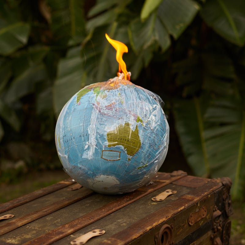 Photo by ArtHouse Studio: https://www.pexels.com/photo/burning-earth-globe-in-plastic-bag-4310210/